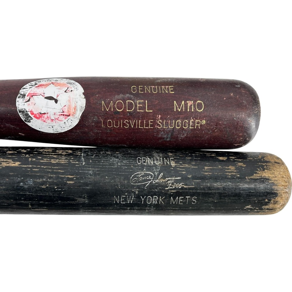 Louisville Slugger TPX Maple M110 Bat & Pizza Hut Mets Lance Johnson Wood Bat